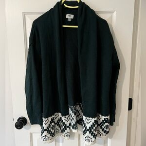 Green knit cardigan